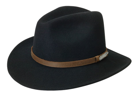 Black Creek Around Town Crushable Wool Fedora - Cowboy Hats and More
 - 1