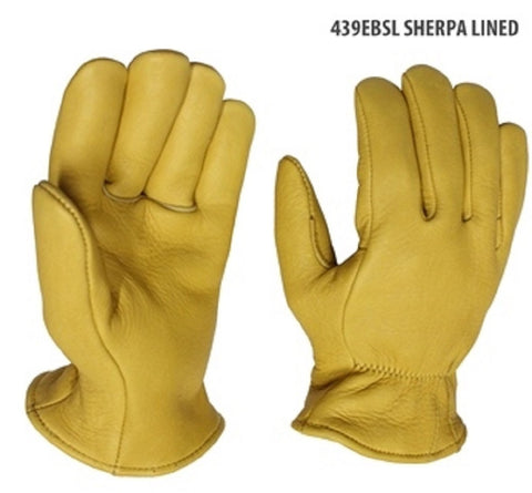 Superior Elkskin Leather Gloves - Sherpa Lining - Cowboy Hats and More
